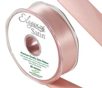 Eleganza Double Faced Satin 25mm x 20m Rose Gold No.87 - Ribbons